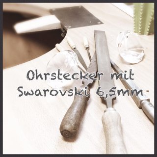 Ohrstecker mit Swarovski 6,5 mm