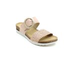Marco Tozzi Damen Klett Pantolette mit goldener Zierschnalle rose