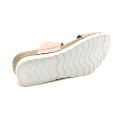 Marco Tozzi Damen Klett Pantolette mit goldener Zierschnalle rose