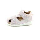 Superfit Mädchen Klett Sandale Zehen geschlossen rosa Glitzer Blumenstickerei