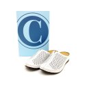 Comfortabel Damen Lederglog durchbrochen weiß
