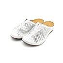 Comfortabel Damen Lederglog durchbrochen weiß