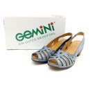Gemini Damen Sandale kleiner Absatz jeansblau