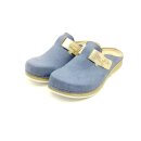 Fischer Damen Glog jeansblau Gummizug helle Laufsohle