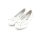 Scandi Damen Ballerina kleiner Keil weiß