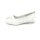Scandi Damen Ballerina kleiner Keil weiß
