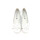 Scandi Damen Ballerina kleiner Keil weiß