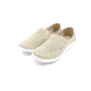 scandi Damen Slipper mit Lochmuster beige weiße...