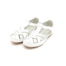 scandi Damen Sandalenschuh mit Klettverschluss weiß...