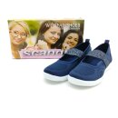 scandi Damen leichter Slipper mit Gummiband blau...