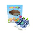 slobby Kinder Klett Sandalenschuh blau Roboter