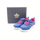 Lico Kinder Klett Halbschuh blau pink weiße Laufsohle