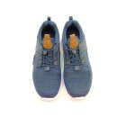 Lico Herren Slipper mit Zierschnürung Stretch blau braun kombiniert