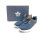 Lico Herren Slipper mit Zierschnürung Stretch blau braun kombiniert