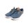 Lico Herren Slipper mit Zierschnürung Stretch blau braun kombiniert