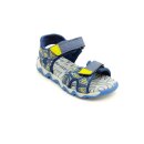 Lico Jungs Klett Sandale blau gelb kombiniert