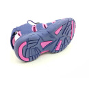 Lico Mädchen Sandale Klettverschluss an der Ferse & Stretchschnürung mit Zipper lila pink