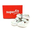 Legero Kinder Klett Sandale beige grün blau gesprengelt