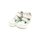 Legero Kinder Klett Sandale beige grün blau gesprengelt