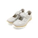 Rieker Damen Klett Halbschuh mit offenem Spann beige Glitzer