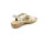 Rieker Damen Schlüpf Sandale mit Stretchriemen beige Blattmuster gestickt