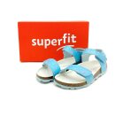 Superfit Mädchen Klett Sandale blau mit bunten...