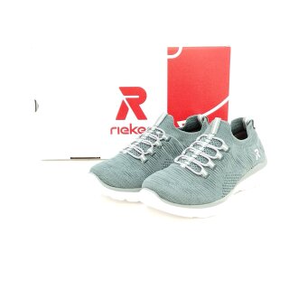 Rieker Damen Sneaker zum schlüpfen mit Zierschnürung grün