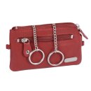 Schlüsseltasche rot mit 2 Ringen und...