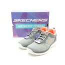 Skechers Damen Schnürer grau koralle kombiniert