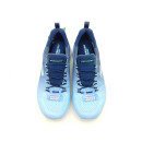Skechers Damen Sneaker mit Stretch Zierschnürung Memory Innensohle blau