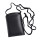 Brustbeutel Leder Geldbörse zum Umhängen mit Reißveschlussfach, schwarz