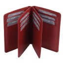 AVANCO Kartenetui Leder rot mit RFID-Schutz und 12...