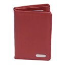 AVANCO Kartenetui Leder rot mit RFID-Schutz und 12...