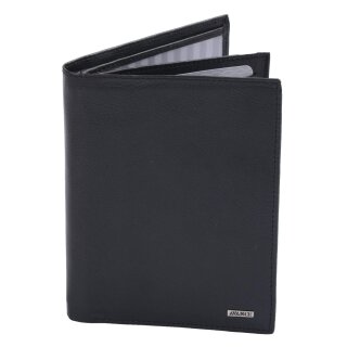 Große Brieftasche aus Leder – Kartenetui & Dokumentenmappe schwarz