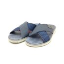 Rieker Herren Kreuzband Pantolette dunkelblau mit...