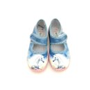 Superfit Kinder Klett Hausschuh Einhorn Glitzer blau rosa