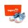 Superfit Kinder Klett Hausschuh Einhorn Glitzer blau rosa