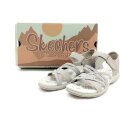 Skechers Damen Klett Sandale Stretchriemchen beige