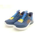 Skechers Kinder Slip in blau kombiniert