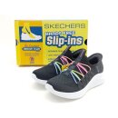 Skechers Kinder Slip in schwarz multi