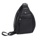 Damen Leder Rucksack schwarz – Wortmann Luana mit...