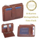 Elegante Kreditkartentasche aus braunem Leder mit...