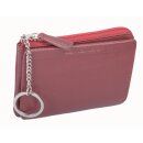 Echt Leder Schlüsseltasche rot mit 2 Ringen