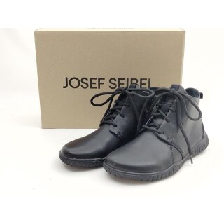 Josef Seibel Damen Stiefelette schwarz, Schnürung und Reißverschluss, herausnehmbare Inensohle