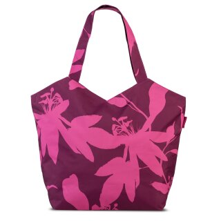 Stylische Badetasche mit V-Cut in Beere-Tönen – Ideal für Freizeit und Einkauf