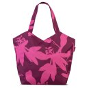 Stylische Badetasche mit V-Cut in Beere-Tönen...