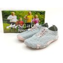 scandi Damen Barfuß Schuh grau pink