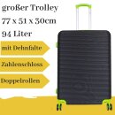 großer ABS Hartschalentrolley Santorin schwarz...