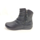 Josef Seibel Damen Stiefelette mit seitlichem Reißverschluss schwarz