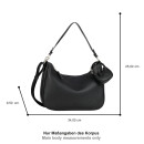 Gabor Beuteltasche Schwarz, Devika, Hobo Bag M, black